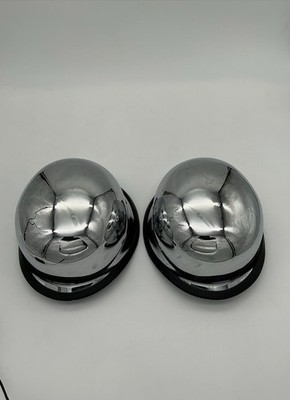 Chrome Silver Reflective Helmets Two with Black Trim size Medium