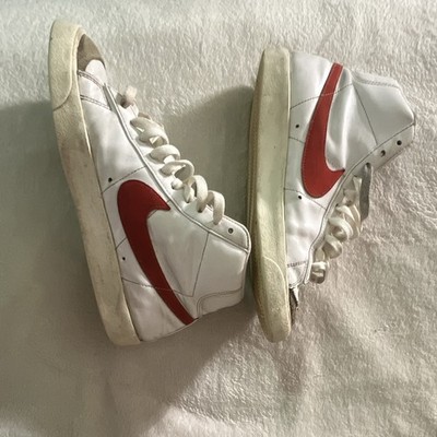 Vintage Nike Blazer Men s High Top Athletic Sneakers Red Size 9