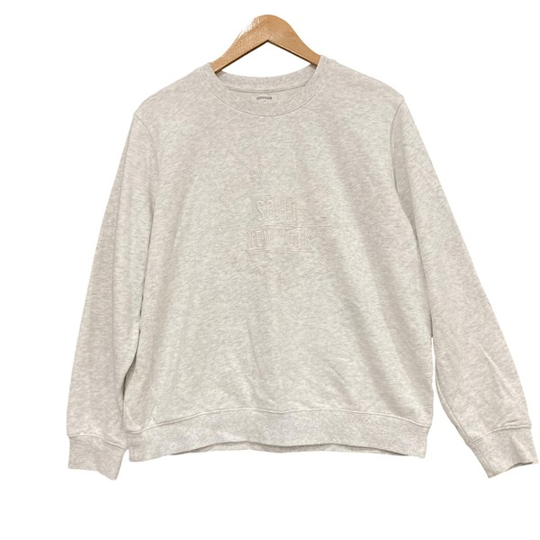 Sussan Sweatshirt Womens M Grey Terry Crew Neck Soho New York Graphic Pullover