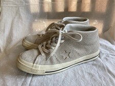 Converse One Star Mid suede sneakers Color "Egret" Rare  Awesome W 6.5/ M 4.5