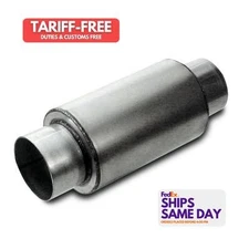 Dynatech 776-06352, One 3.5in Race Muffler Split-Flow Steel Natural Performance