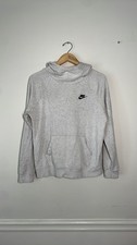 Nike Women s Funnel Neck Popover Hoodie Light Grey M