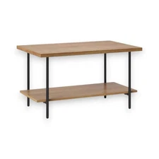 Wood and Metal Dorm Coffee Table Natural - Room Essentials: Sleek, Modern Living