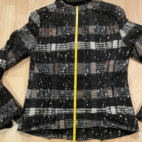 Free People Women’s Plaid Knit Moto Asymmetric Zip Lined Jacket Size 8 - Picture 7 of 10