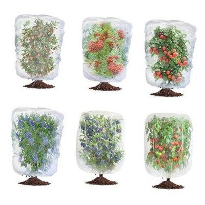 afzdby Garden Mesh Netting with Drawstring,Plants Cover 2.62×3.28FT 6