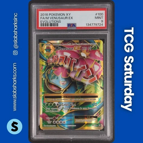 2016 POKEMON XY EVOLUTIONS #100/108 M VENUSAUR EX FULL ART PSA 9