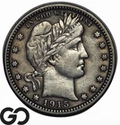 1915 Barber Quarter, XF Scarcer Date