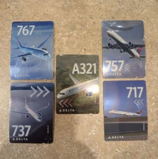 Delta Airline-Pilot Trading Cards-Set Of 5. New Delta Release