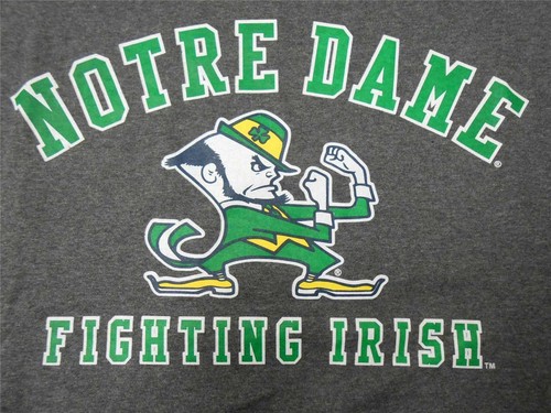 NEW Notre Dame Fighting Irish Adult Mens Size S Small Gray Shirt - Picture 6 of 8