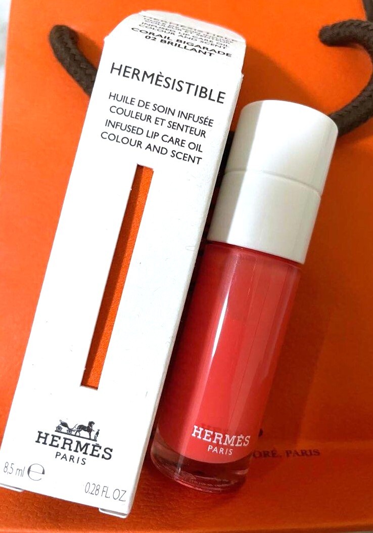 HERMES HERMISSIBLE 口紅　グロス　オイル HERMES *HERMESISTIBLE* INFUSED LIP OIL lipstick gloss Mauve Rose