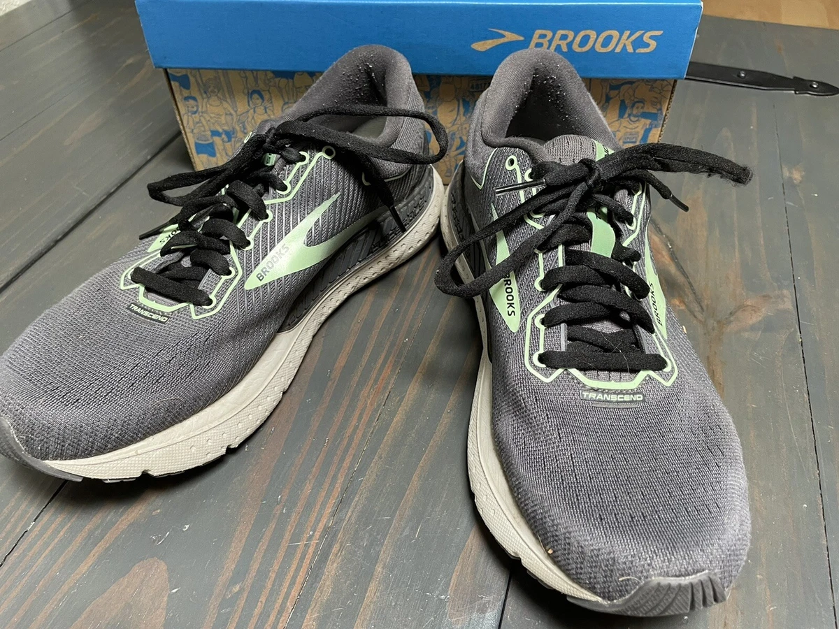 Brooks Transcend 7 Women s Running Walking Athletic Shoe Gray Green Size 8 M GUC