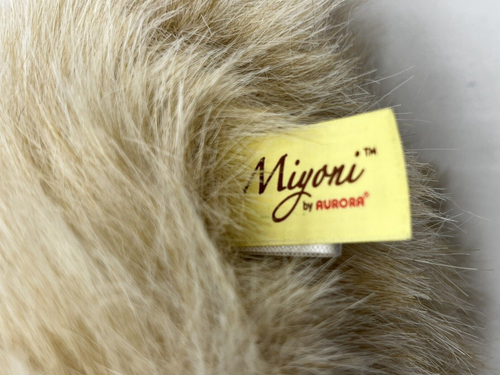Miyoni Aurora 10" Angora Rabbit Tan Stuffed Plush Easter Bunny Tags Attached - Picture 6 of 9