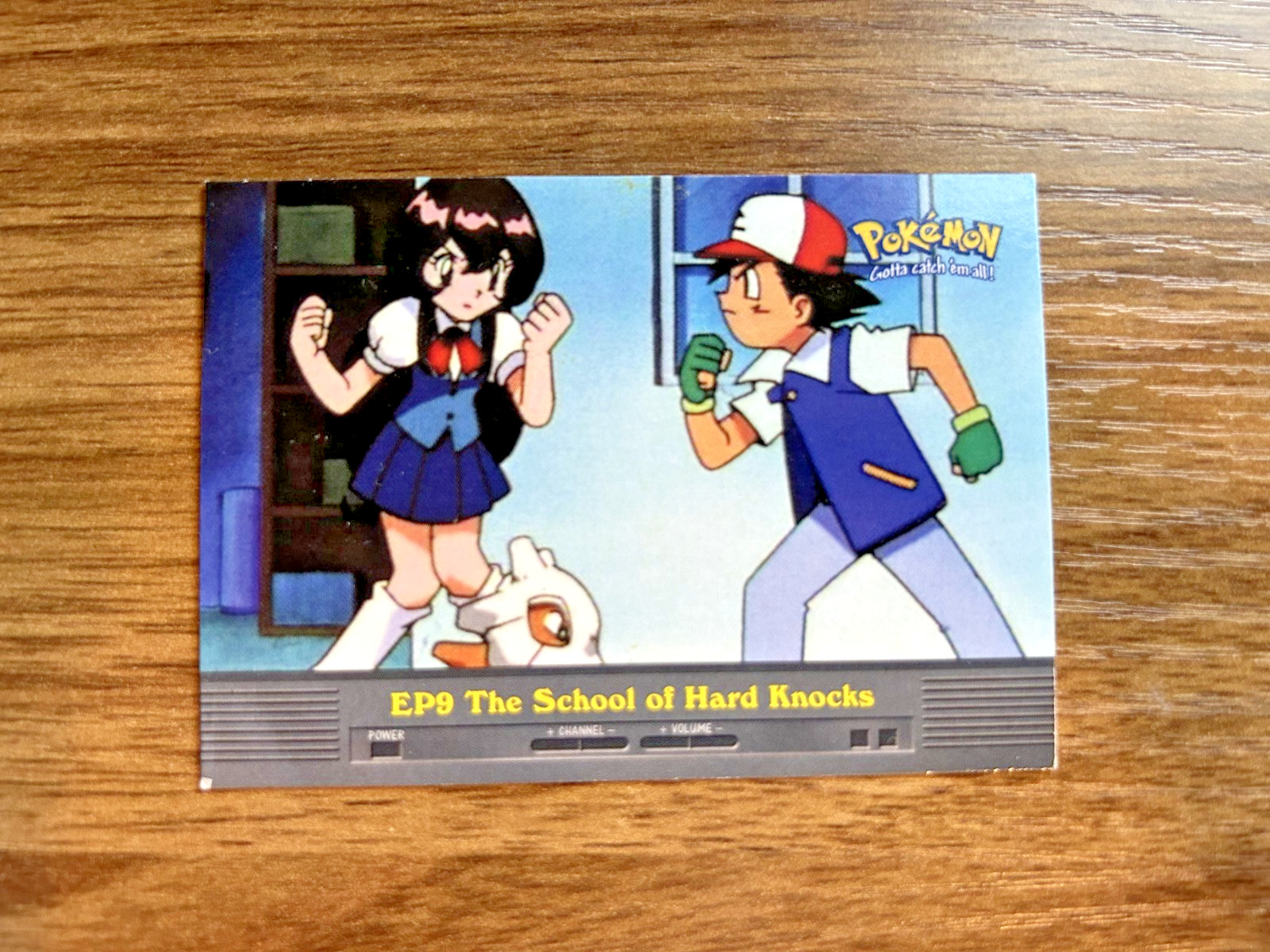EP9 The School of Hard Knocks - TV Animation Edition - Pokemon Topps Card