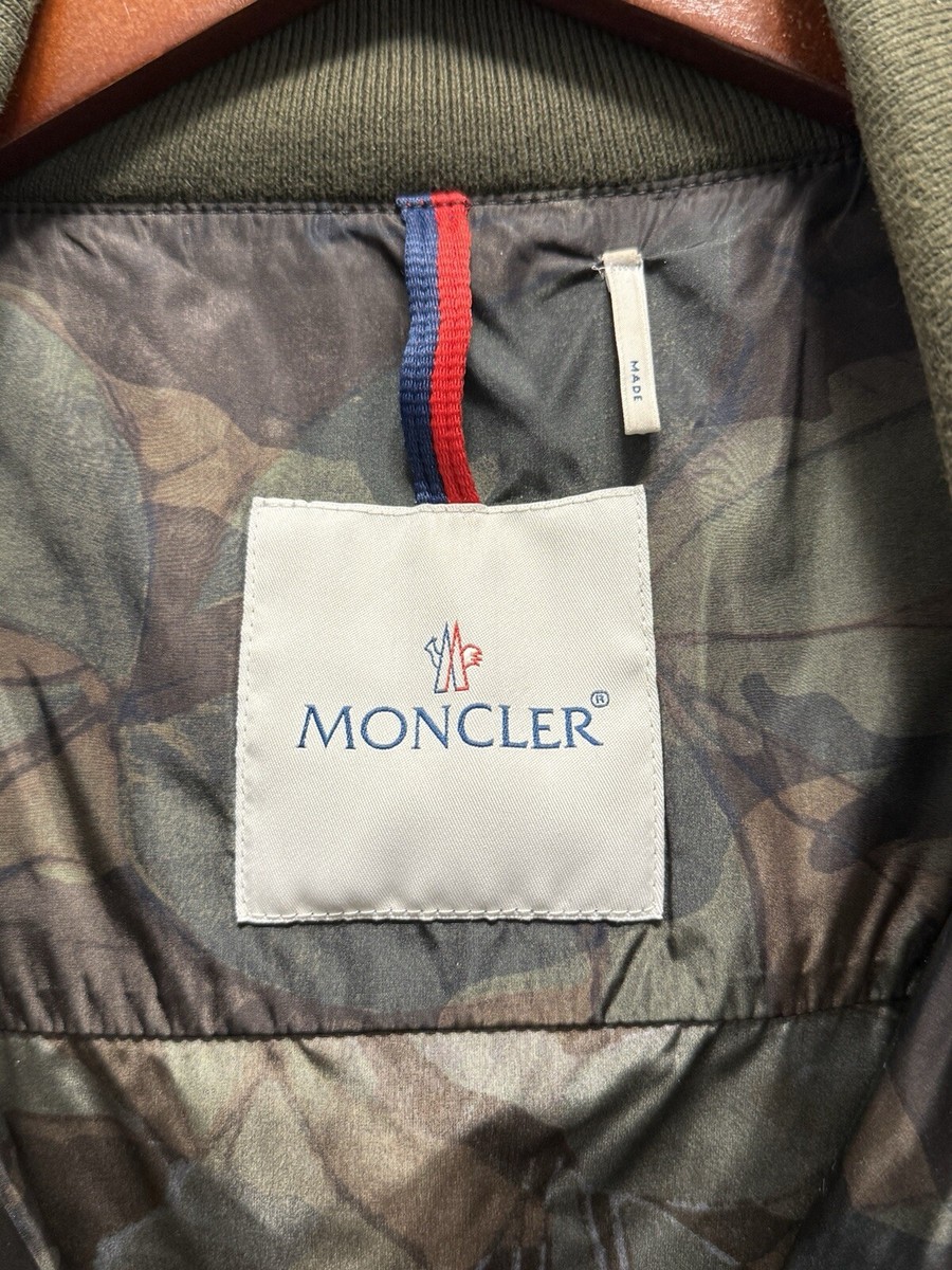 Moncler Nath Giubbotto Camo Hooded Jacket Men's Size 5 L/XL