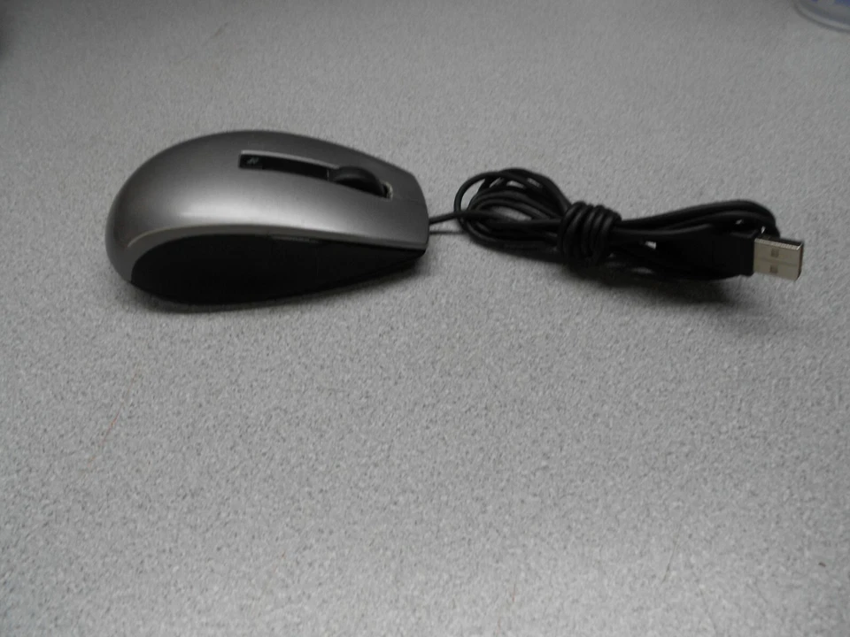 Mouse láser con cable USB genuino Dell Premium plateado MOCZUL 4 configuraciones ligeramente usado Foto 2 de 3