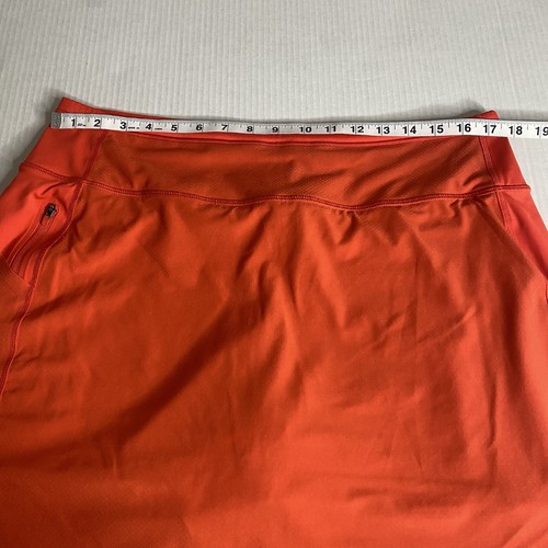 Athleta Action Skort in Dobby Orange 16,5" Taschen Stretch sportlich Größe Large - Bild 9 von 11