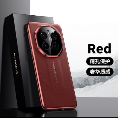 For Honor Magic7 Pro / X60 Pro Luxury Leather Camera lens Protection Back Case