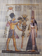 Handmade Egyptian Papyrus with vivid color designs.