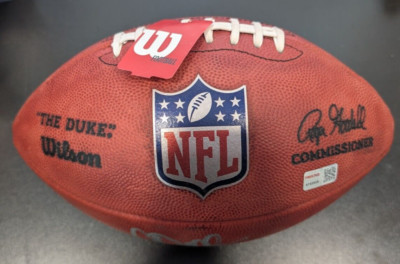 NFL Authentic Leather Wilson The Duke Game Football Signed By Corey Dillon