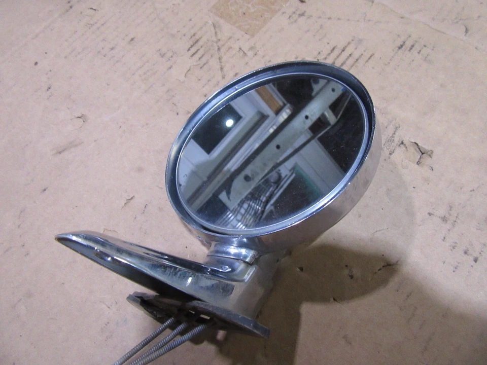 1967 1968 Dodge Monaco Polara driver side exterior adjustable mirror trim chrome - Image 2 of 4
