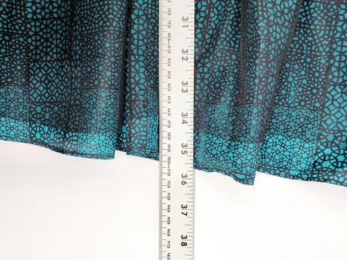 Abito Anthropologie Niki Tlahajan ricamato verde/azzurro e nero - nuovo senza etichette - taglia 6 - Foto 6 di 9