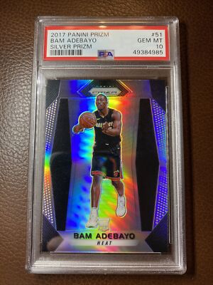 PSA 10 GEM MINT Bam Adebayo 2017 Panini Silver Prizm #51 Miami