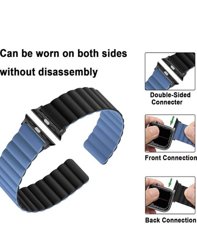 Anlinser Magnetic Band Compatible with Apple Watch Band Blue 38-40mm