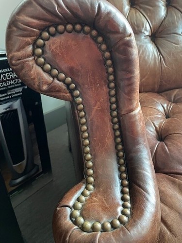 Vintage Ralph Lauren Wingback Leather Chair - Picture 2 of 12