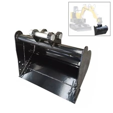 Plain Mud Bucket Grading Attachment for Mini Excavator,Flat Tooth Backhoe Bucket