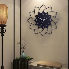 Acrylic Wall Clock Decorative Wall Clocks Flower Shaped Hanging Clock for Study