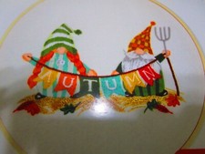 Autumn Gnomes Embroidery Kit 6035455 2024, Needle Creations
