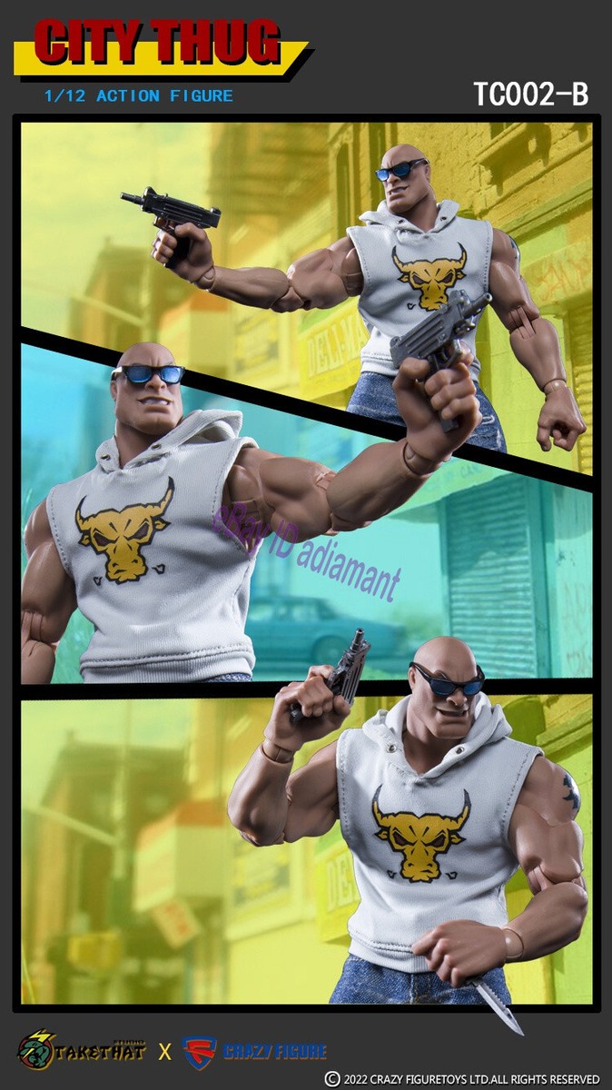 TAKETHAT X CRAZY FIGURE CITY THUG YELLOW 1/12 Action Figure Model