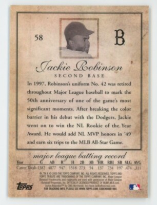JACKIE ROBINSON 2009 Topps Tribute #58 | eBay