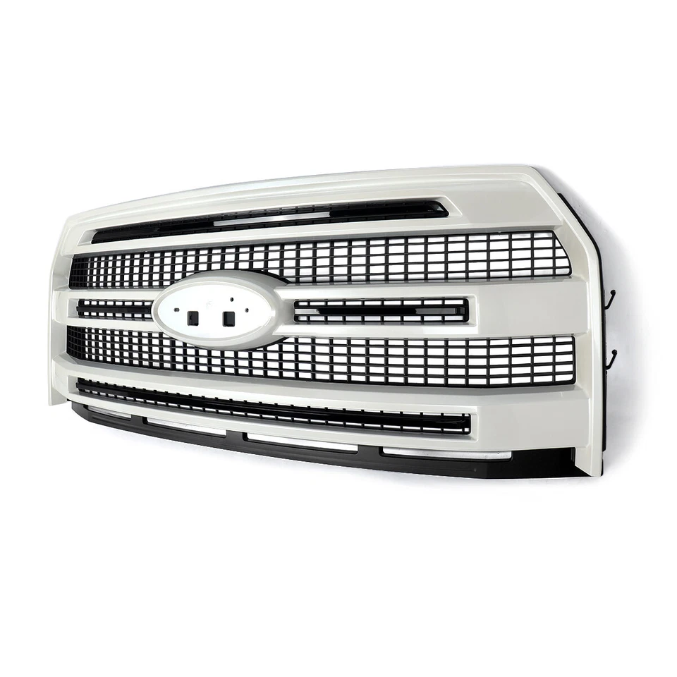 White Platinum Front Grille W/O Camera For 2015 2016 2017 Ford F-150 Platinum - Image 4 of 4
