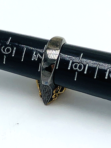 Anello vintage argento sterling quarzo bianco e rubino pietra preziosa malocchio misura 7,25 - Foto 8 di 8