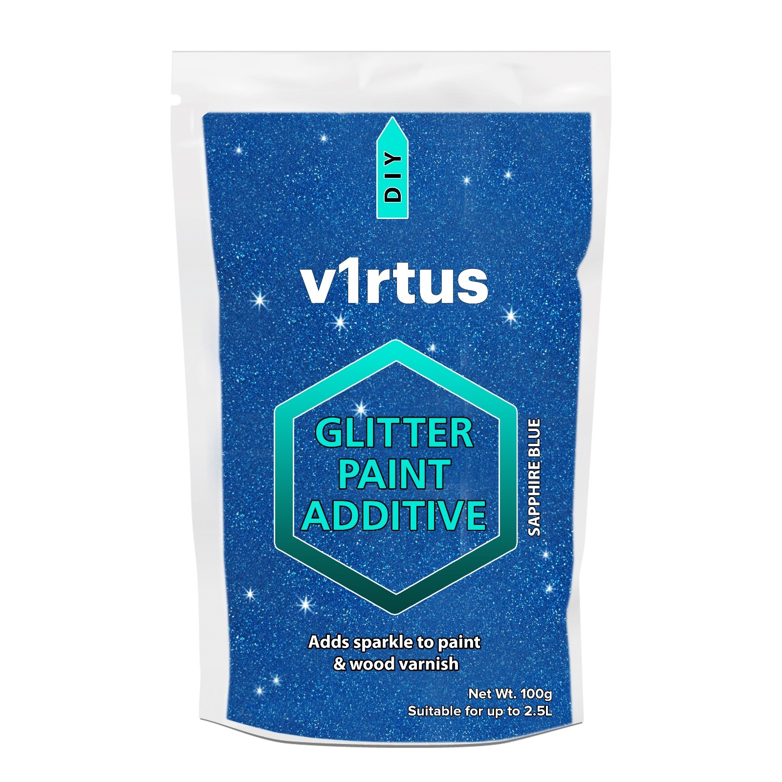 v1rtus Glitter Paint Wall Additive 100g for Emulsion Ceilings Bedroom