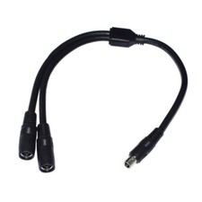 DC8020 Y Splitter Adapter Cable 14AWG Power Supply Cord Wire 1 Male to 2 Female