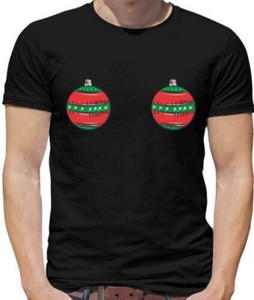 Navidad Boobles Camiseta Hombre - - Divertido - Bolas - Amigo Invisible - Regalo