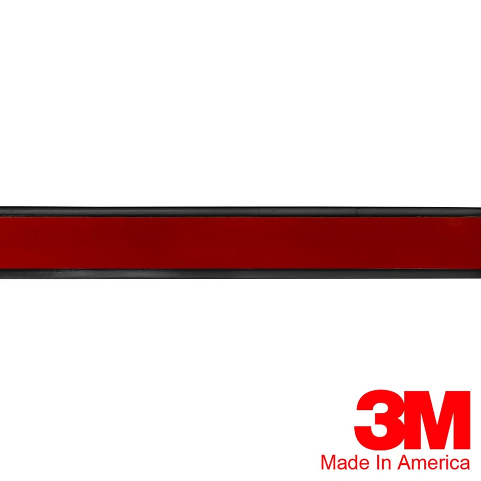 Vintage Style 5/8" Black & Chrome Side Body Trim Molding - Formed Pointed Ends - Imagem 3 de 3