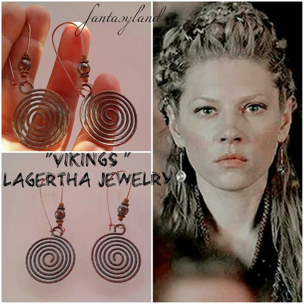 Human race the latter stewardess Orecchini LAGERTHA VIKINGS vichinghi spirale rame tribale regalo telefilm penden | eBay Human race the latter stewardess Orecchini LAGERTHA VIKINGS vichinghi spirale rame tribale regalo telefilm penden | eBay