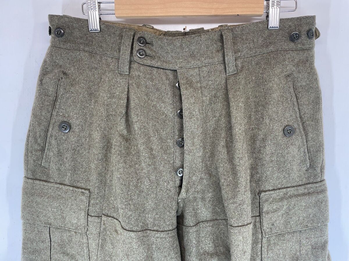 Vintage Men's G. Kunst Green Wool German Army Pants w/Liner Vintage Men's G. Kunst Green Wool German Army Pants w/Liner