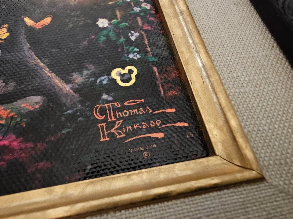 Thomas Kinkade Disney Pinocho Deseos sobre una estrella 12x18 / # 113/150 D/E *RARO* Foto 4 de 4