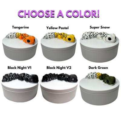 Leopard Gecko Articulated Fidget Toy Chunky 3D Print Sensory Desk Decoration