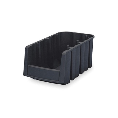 AKRO-MILS 30718BLACK Stack and Nest Bin,Black,Solid,Polymer 3HTA2