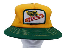 Vintage Dekalb Seed Patch Yellow Trucker Hat Cap Mesh Snap Back NOS