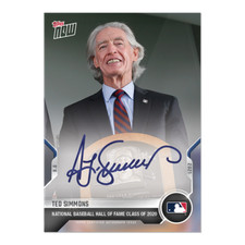 TED SIMMONS HOF SIGNED TOPPS NOW NATIONAL BASEBALL HALL OF FAME CLASS CARD #778A