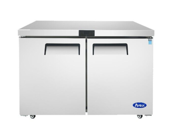 Atosa MGF8406GR 48" Two Solid Door Undercounter Freezer Cooler 13.5 cu. ft.