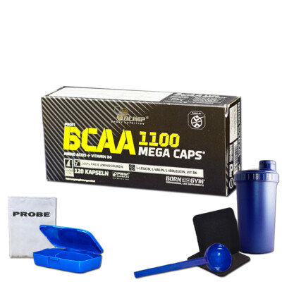 (107,75 EUR/kg) Olimp BCAA Mega Caps 120 Kapseln á 1290mg Aminosäuren + Bonus
