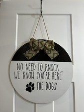 18  Large Wooden Hanging Sign- Dog Themed