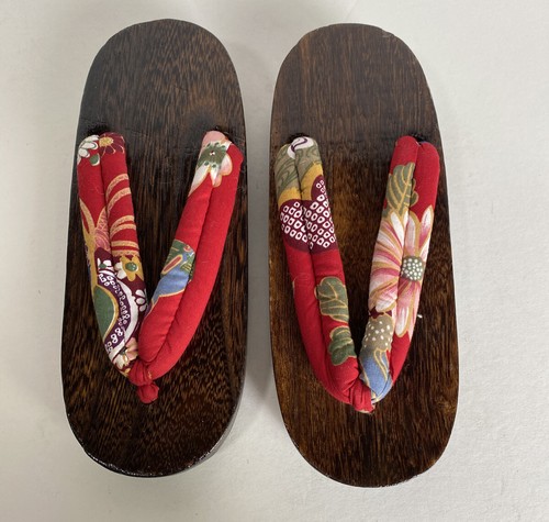 Para mujer estilo japonés Geta De Madera Sandalia Zueco Tangas Rojo Tamaño  F | eBay
